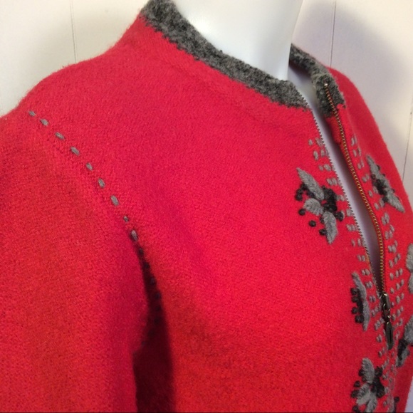 Christopher & Banks Womens Cardigan wool full zip sweater size large - Picture 6 of 10